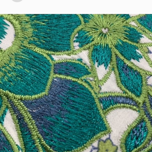 Anthropologie TINY Editions Amber Boho Floral Embroidered Bomber Jacket White SM - Picture 8 of 14